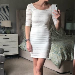 Bebe stretch white womens dress size Small